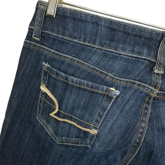 American Eagle Artist Bootcut Stepped On Hem Low Rise Jeans Size 8 Short Y2K - Picture 5 of 11